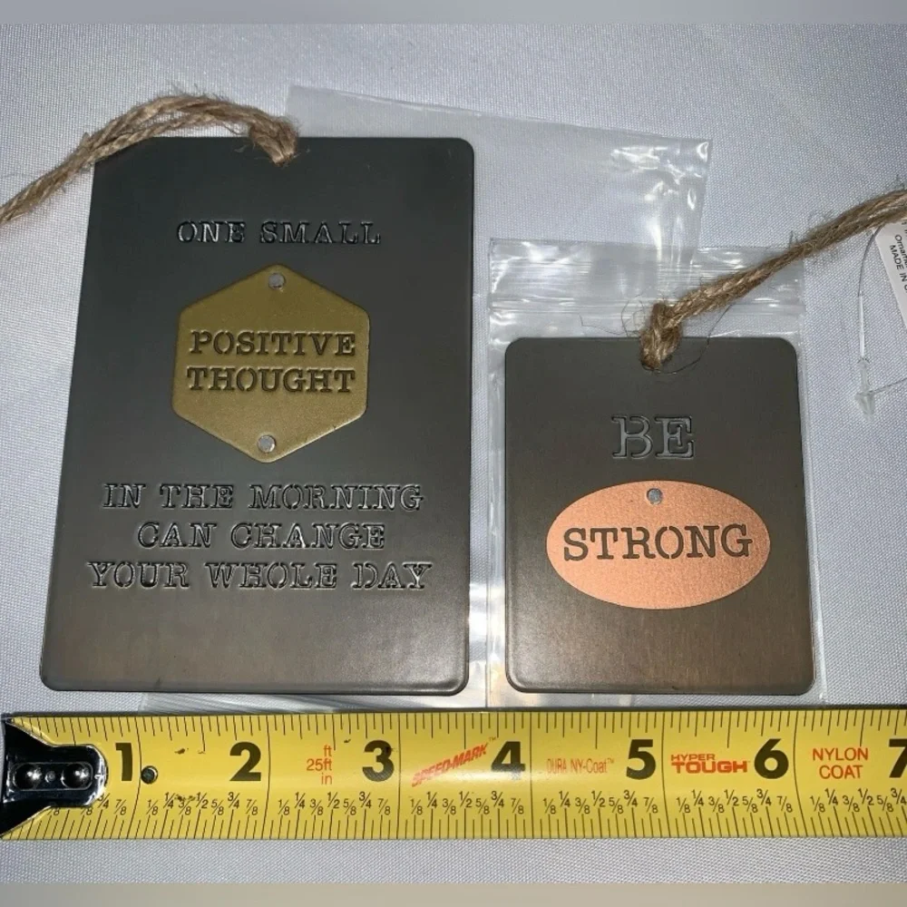 Primitives by Kathy 2 Magnets Wall Hangings Motivational Be Strong Positive